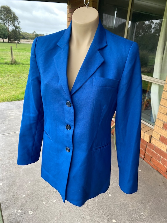Womens 80's/90's tailored wool blend jacket - image 1