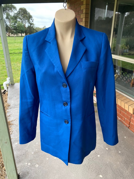 Womens 80's/90's tailored wool blend jacket - image 3