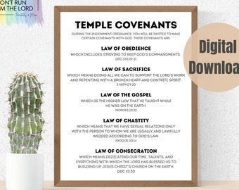 Endowment Covenants Printable Church of Jesus Christ of Latter-day ...