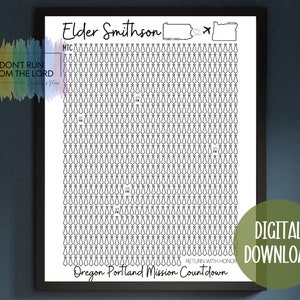 Custom Missionary Print Poster, Mission City, HLT digitaler Download, Kirche Jesu Christi der Heiligen der Letzten Tage Wandkunst, Mormone, Custom LDS