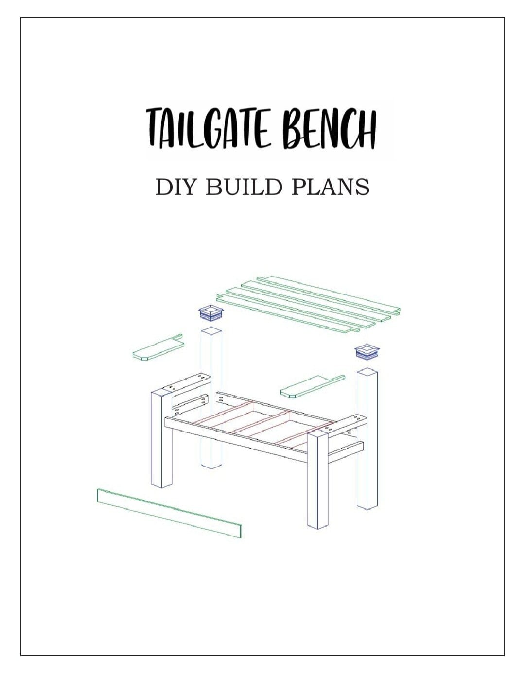 Tailgate Bench Build Plans Etsy