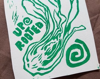 Chinese Boy Choy Print - Original Blockprint Linocut Design