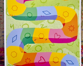 Shape Snake - Art Print