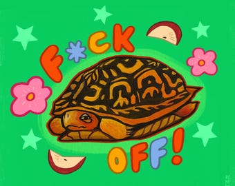 Anti-Social Turtle - Art Print