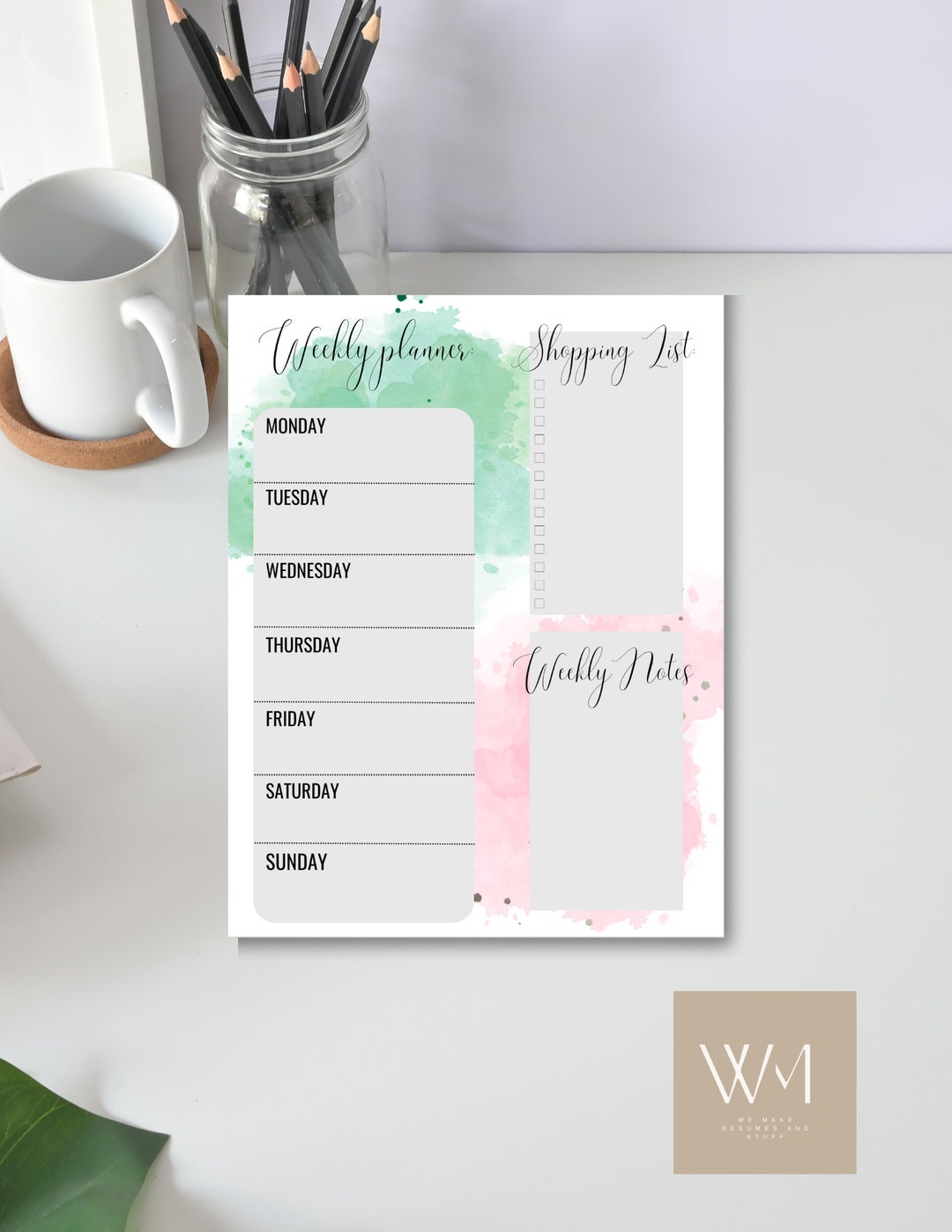 2023 Weekly Planner Customizable Template Modern Creative Colorful ...