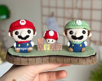 Crochet Pattern for Jumping Brothers with a Mushroom Buddy Amigurumi (PDF) (English)