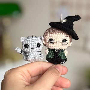 Crochet Pattern for Old Witch & Her Cat Form Amigurumi (PDF) (English)