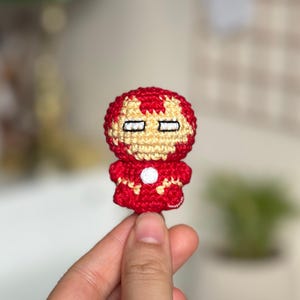 Crochet Pattern for Superhero Iron Amigurumi (English) (PDF)