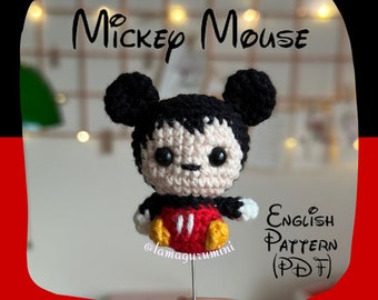 Mickey Mouse Amigurumi Crochet Pattern (PDF) (English)
