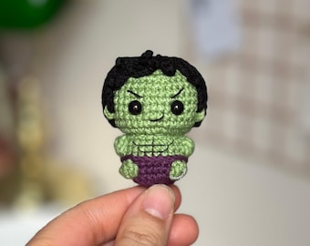 Crochet Pattern for The Angry Green Hero Amigurumi (English) (PDF)