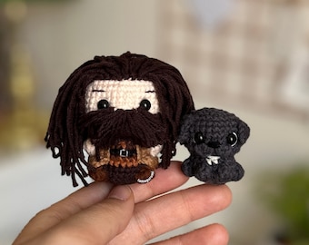 Crochet Pattern for Giant Wizard & Dog Amigurumi (PDF) (English)