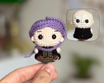Crochet Pattern for Two-Faced Wizard Amigurumi (PDF) (English)