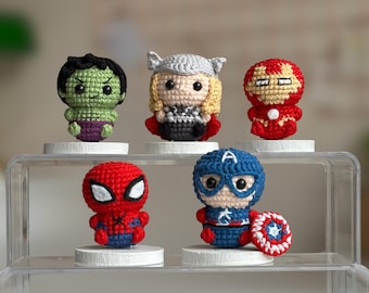 5in1 Superheroes - Amigurumi Crochet Pattern Bundle (PDF)