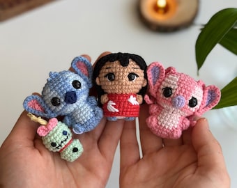 Low-Sew 4in1 Bundle PDF Amigurumi Crochet Pattern For Island Girl, Little Alien, Galaxy Girl & Patchwork Buddy (PDF) (English)