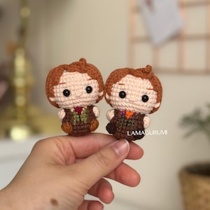 Patrón de crochet para gemelos magos amigurumi (PDF) (Inglés)