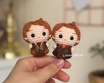 Crochet Pattern for Wizard Twins Amigurumi (PDF) (English)