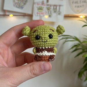 Crochet Pattern For Charming Green Ogre (PDF) (English)