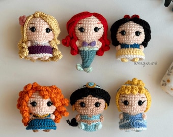 6in1 Bundle PDF Amigurumi Crochet Pattern Princesses (English)