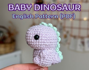 Baby Dinosaurier Amigurumi Häkelanleitung (PDF) (englisch)