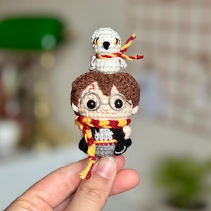Crochet Pattern for Wizard Boy & Owl Amigurumi (PDF) (English)