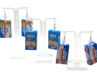 Snack Cake Earrings – Twinkies, Rice Krispies Treats & SnoBalls | Fun Food Earrings | Statement Jewelry | Dessert Earrings