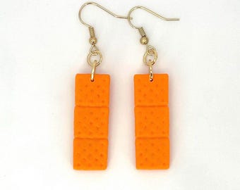 Peanut Butter Cracker Earrings | Mini Food Jewelry Gift