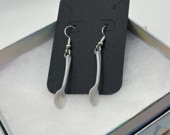 Mini Cutlery Earrings – Spoon & Knife Earrings, Silverware Earrings, Food Jewelry, Funny Novelty Earrings
