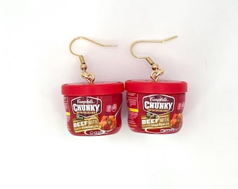 Campbell’s Chunky Beef Stew Earrings | Mini Food Jewelry Gift