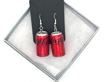 Soda Earrings | Coke Zero Earrings | Fanta Earrings | Mini Food Jewelry | Drink Earrings