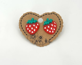 Strawberry Earrings | Mini Food Jewelry