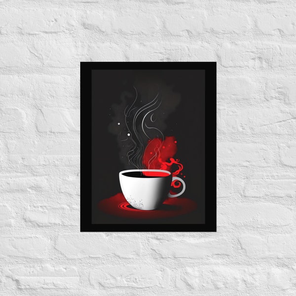 Minimal Coffee Cup Wall Art - Tasse d’inspiration fumante pour la maison et le bureau!