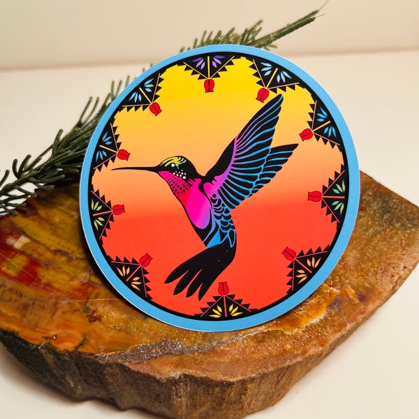 Native American Indigenous Hummingbird Sticker