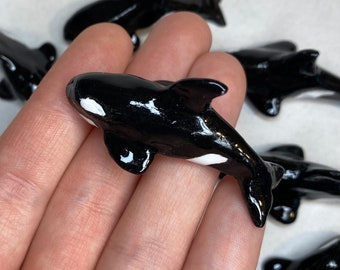 Handmade Clay Orca Whale Magnet | Help Free the Orcas