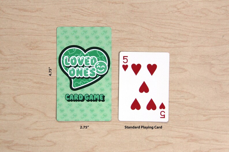 Our cards are bigger than standard playing cards