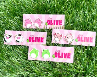 Adorable Squishmallow Stud Earrings - 4 Charming Variations