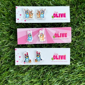 Easter Delight: Bluey Bunny Earrings Trio!