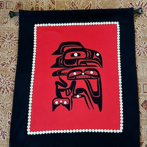 Coast Salish First Nations Mother Theme Cotton Blanket Etsy Canada