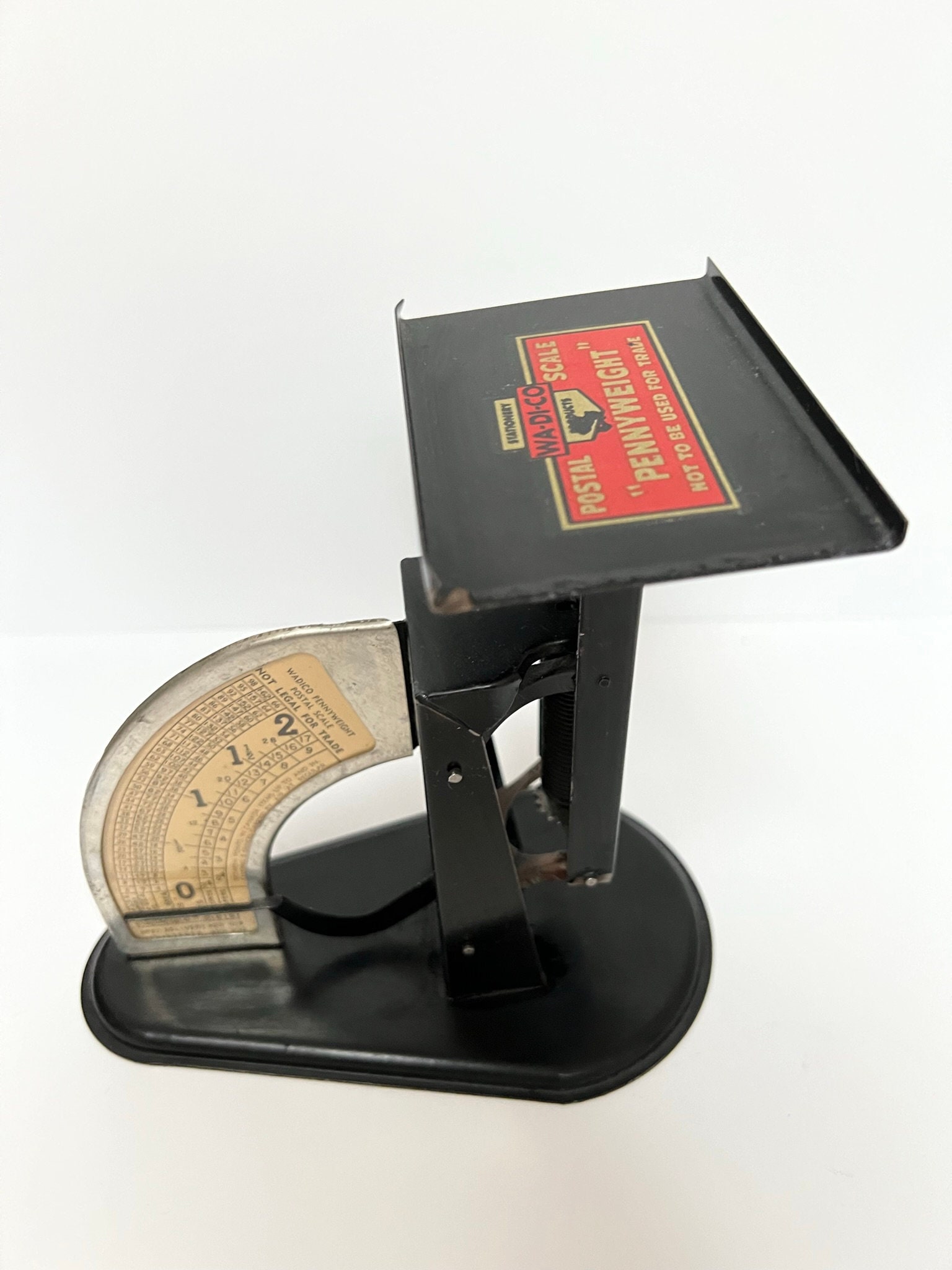 Antique 1800s Postal Scale w 3 weights and postal rates