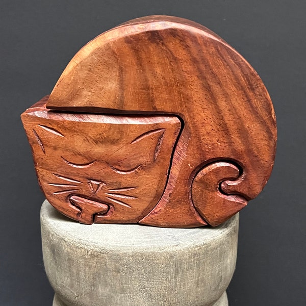 Wood Cat Puzzle Etsy