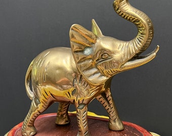 Solid Brass Elephant, Vintage, Lucky Elephant, Solid Brass Decor, Boho Decor, Elephant Collector, Solid Brass, Eclectic Decor, Brass Decor