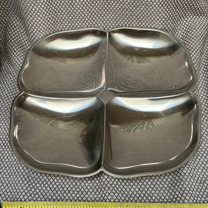Vintage Gense Sweden Stainless Divided MCM Serving Dish