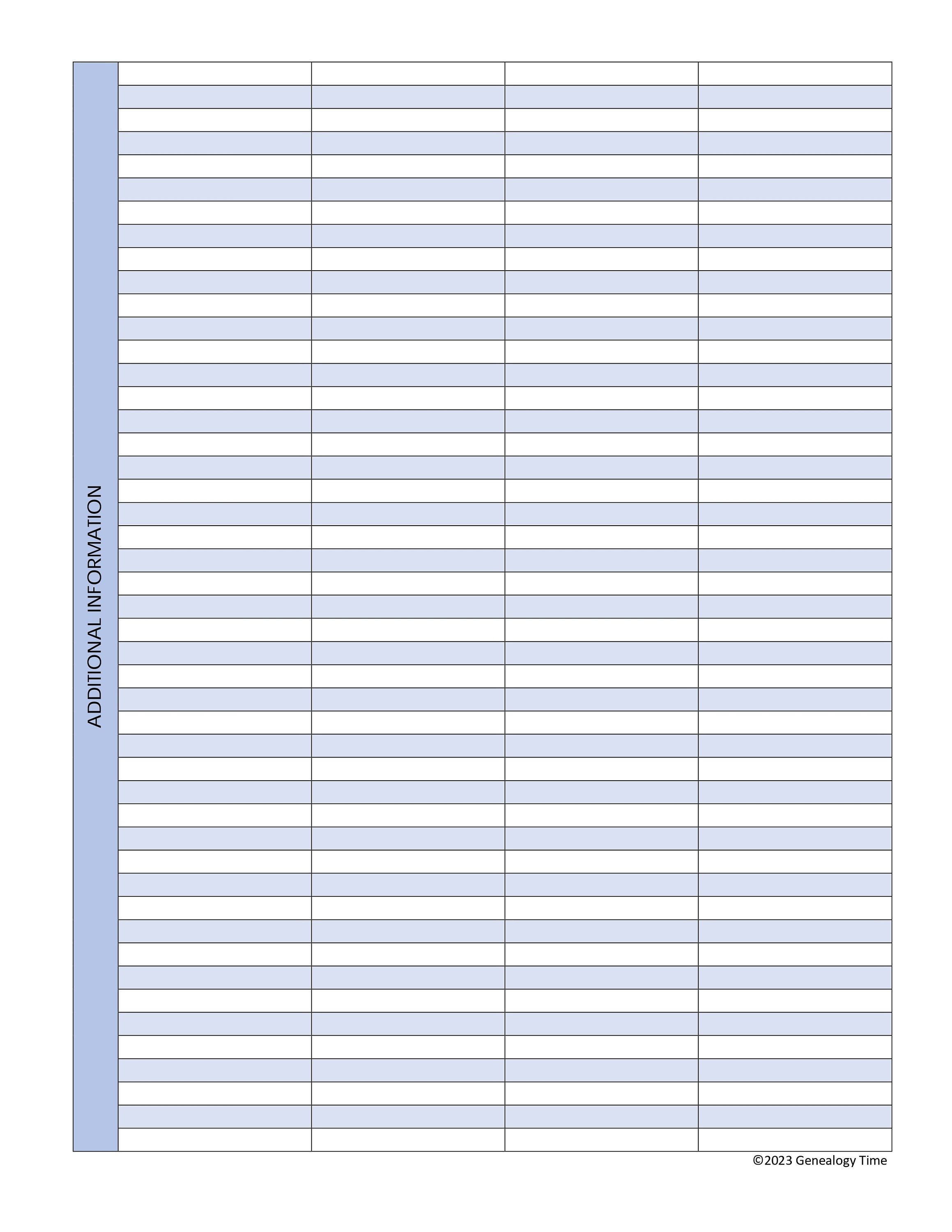 Helpful Fillable Family Group Sheet U.S. Letter-sized Printable to Make ...