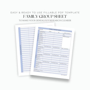 EasyGenie Large Print Two-Sided Family Group Sheets for Ancestry (30  Sheets) Archival-Quality Genealogy Forms : : Home