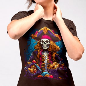 Erhöhen Sie Ihr Halloween Spiel mit unserem Skelett Piraten T-Shirt! - Pirat Unisex Softstyle T-Shirt
