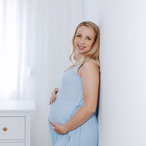 Zwangerschapsverpleging bevalling ziekenhuis nachthemd / ziekenhuistas / verpleging // borstvoeding / zwangerschap / Angela 2-in-1 nachthemd