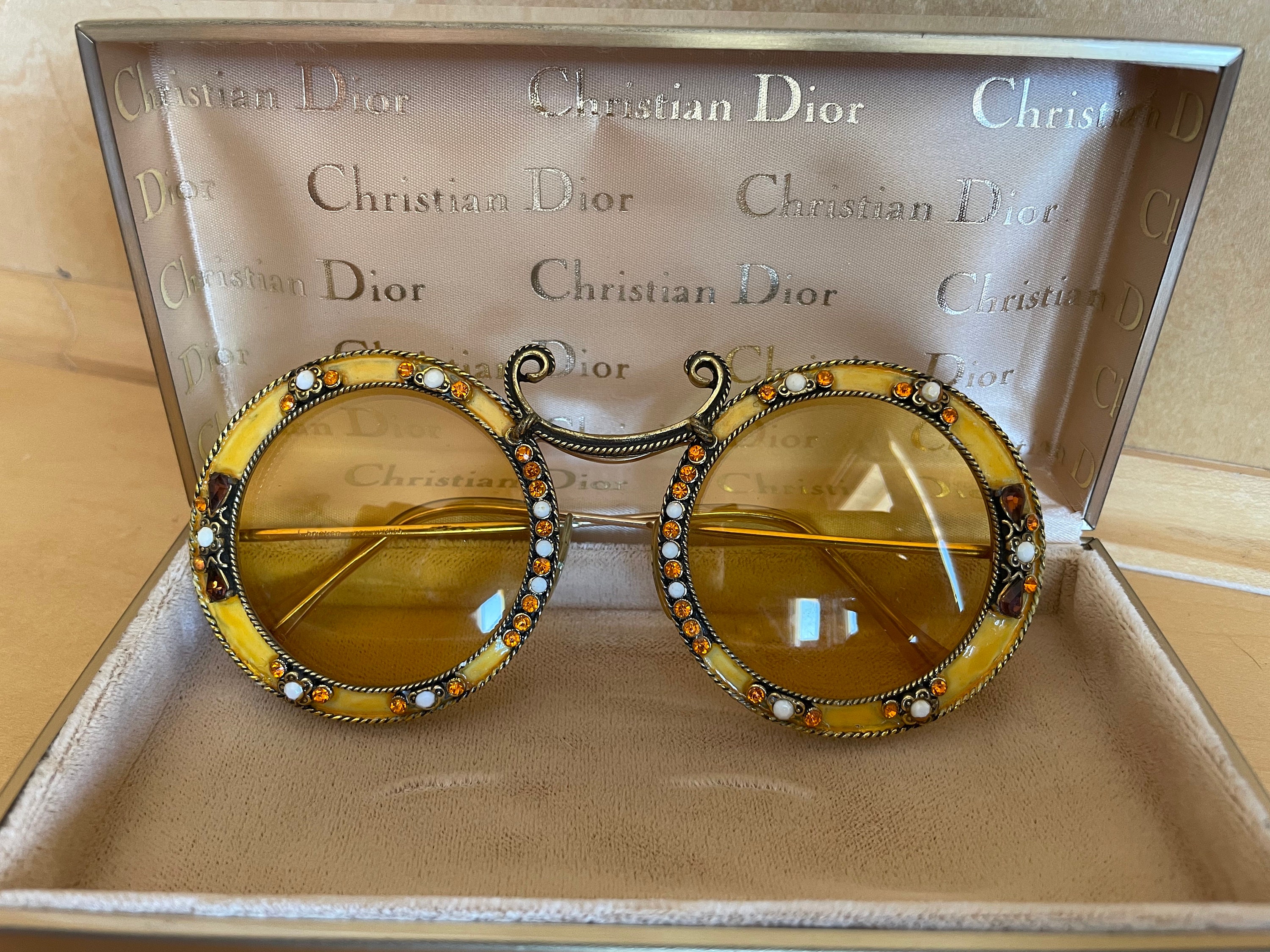 Christian Dior Sunglasses 1960 Jeweled Ultra Rare Etsy