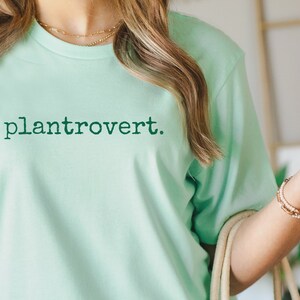 Heather mint colored plantrovert plant lover tee