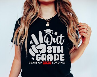 Graduación de octavo grado, regalo de octavo grado, camisetas de graduación de secundaria de 2023, último día de secundaria, regalo para estudiantes de octavo grado
