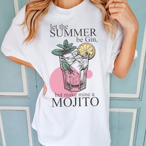 Signature Cocktail Summer Time Shirt Bartender Shirt Mojito Alcohol Shirts Summer Cocktail Shirt Gin and   Tonic Summer Tee Drinking Shirt