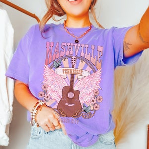 Vintage Country Music T-Shirt For Women – Graphic Tee With Tennessee Whiskey Print - View #3